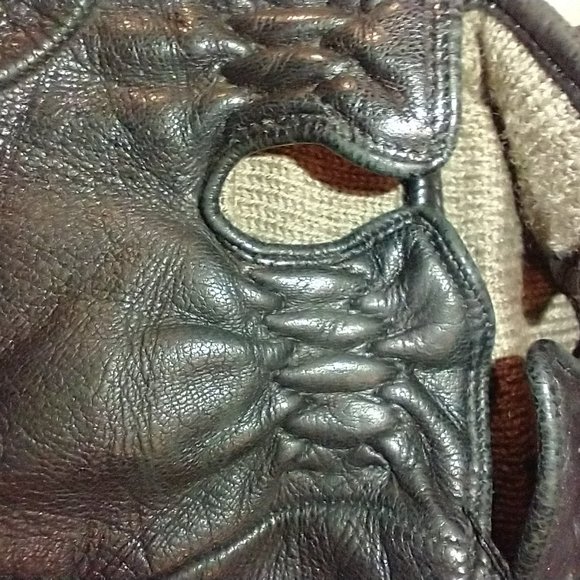 Men's Designer Coach Fine Black Leather Driving Gloves - Picture 3 of 7